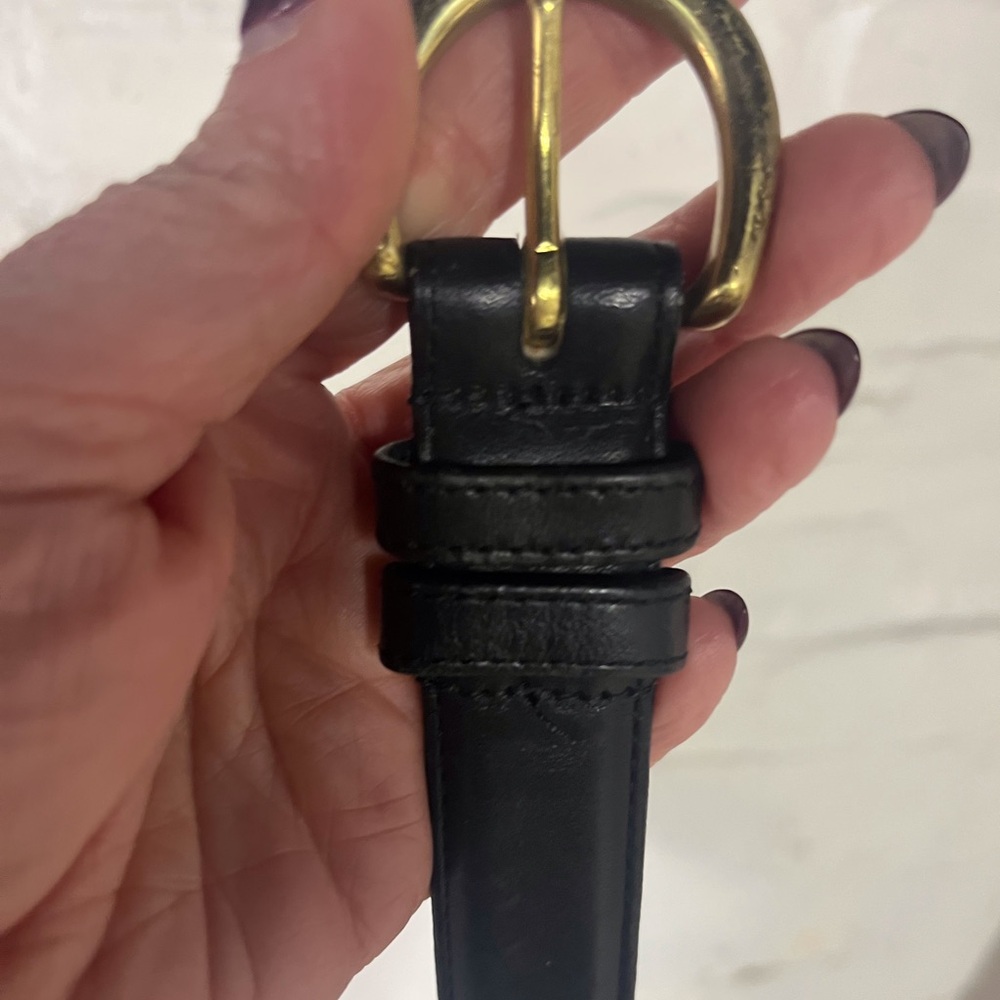 Vintage Coach Belt black leather, 34”